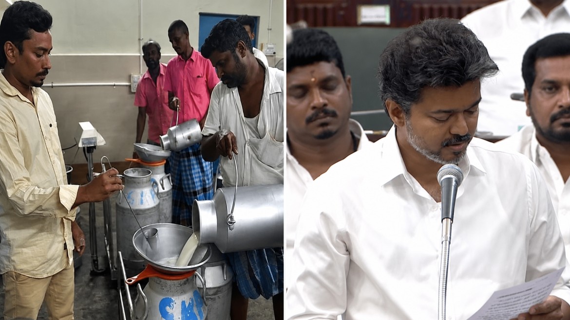 பால் உற்பத்தியாளர்களுக்கு குட் நியூஸ்! கொள்முதல் விலை லிட்டருக்கு ரூ.44 ஆக உயர்வு – முதல்வர் விஜய் அறிவிப்பு
