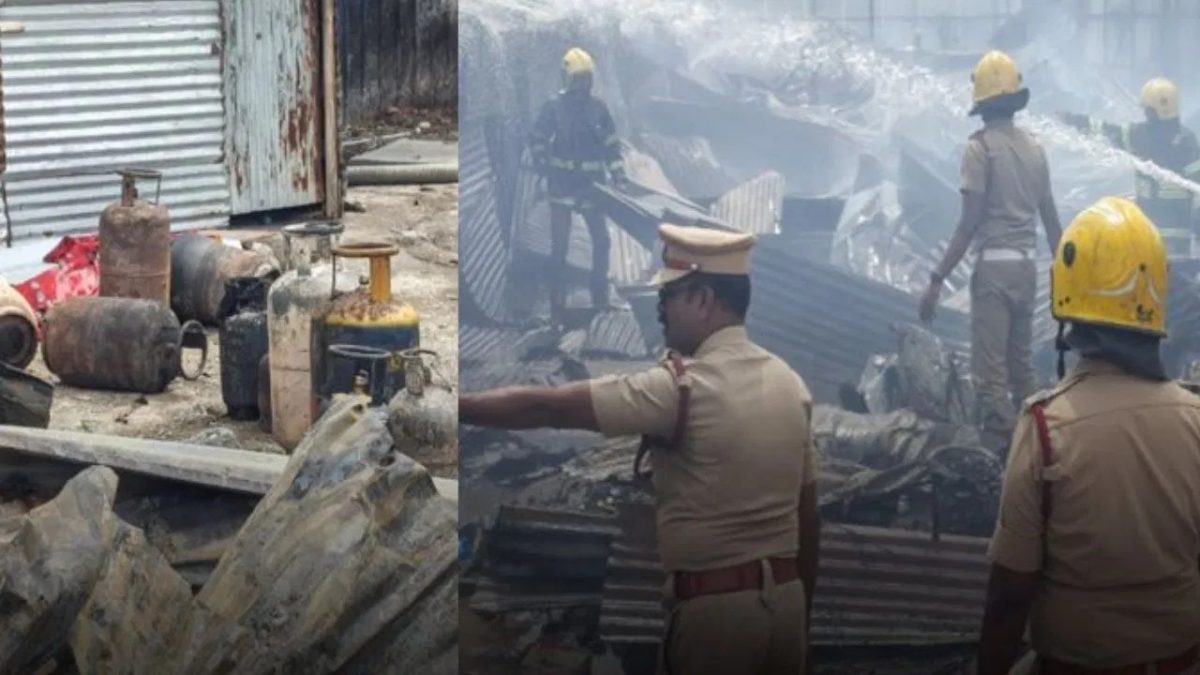 கோவையில் பயங்கர தீ விபத்து: அடுத்தடுத்து 7 சிலிண்டர்கள் வெடிப்பு; தொழிலாளர்கள் உயிர் தப்பினர்!