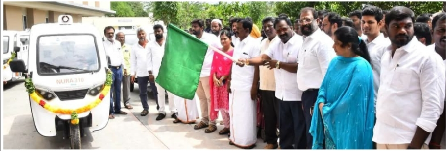 திருப்பத்தூரில் குப்பை சேகரிப்புக்கு புதிய முயற்சி! ரூ.30 லட்சம் மதிப்பில் 15 மின்கலன் வாகனங்கள்!