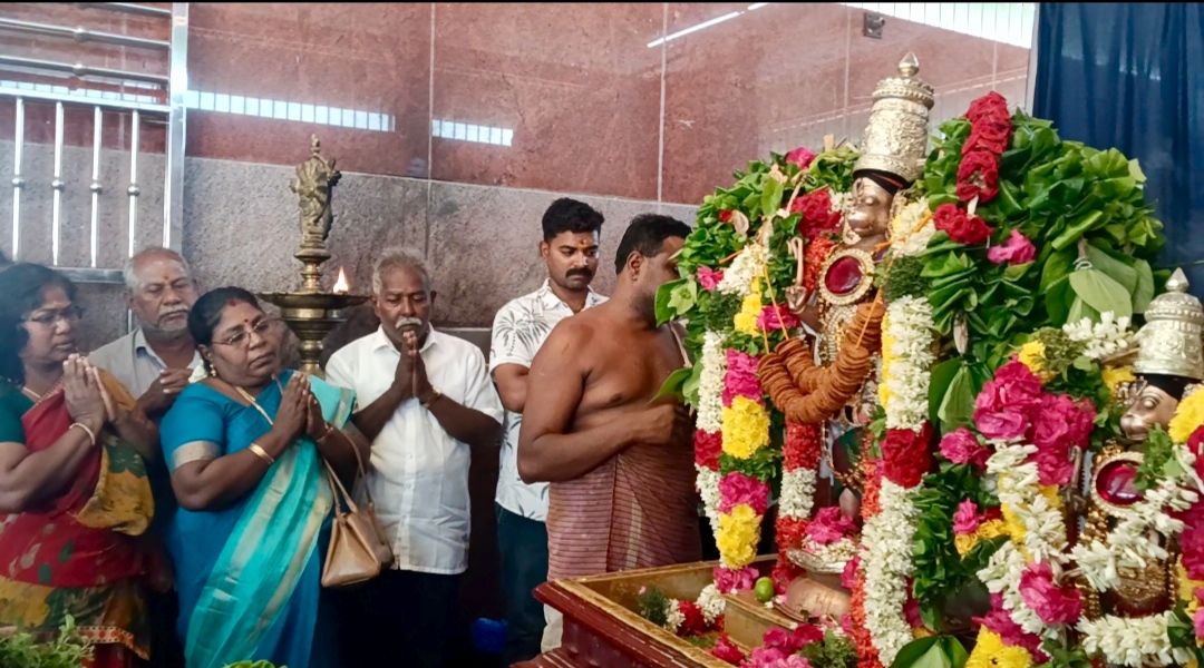 மூன்று கண்கள், பத்து கைகளுடன் விஸ்வரூப காட்சி! அனந்தமங்கலம் ஆஞ்சநேயர் கோவிலில் திரண்ட பக்தர்கள்.