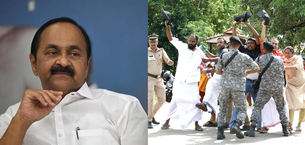 அமித் ஷாவுக்கு எதிரான கருப்புக்கொடி போராட்டம்: வி.டி. சதீசன் அதிருப்தி; யூத் காங்கிரஸ் விளக்கம்.