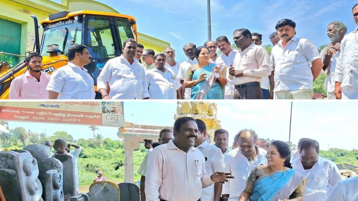 மகாளய அமாவாசை ஏற்பாடுகள்: ஆரணி புத்திர காமேஸ்வரர் கோவில் அருகே எம்.எல்.ஏ. ஜெயசுதா லட்சுமிகாந்தன் ஆய்வு!
