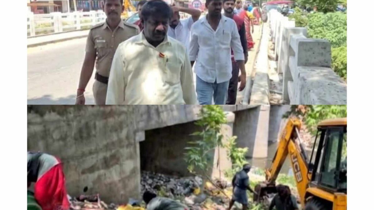 ஊத்தங்கரையில் துர்நாற்றம் வீசிய மழைநீர் கால்வாய்! குப்பைகளை அகற்ற எம்எல்ஏ இளையராஜா நடவடிக்கை.