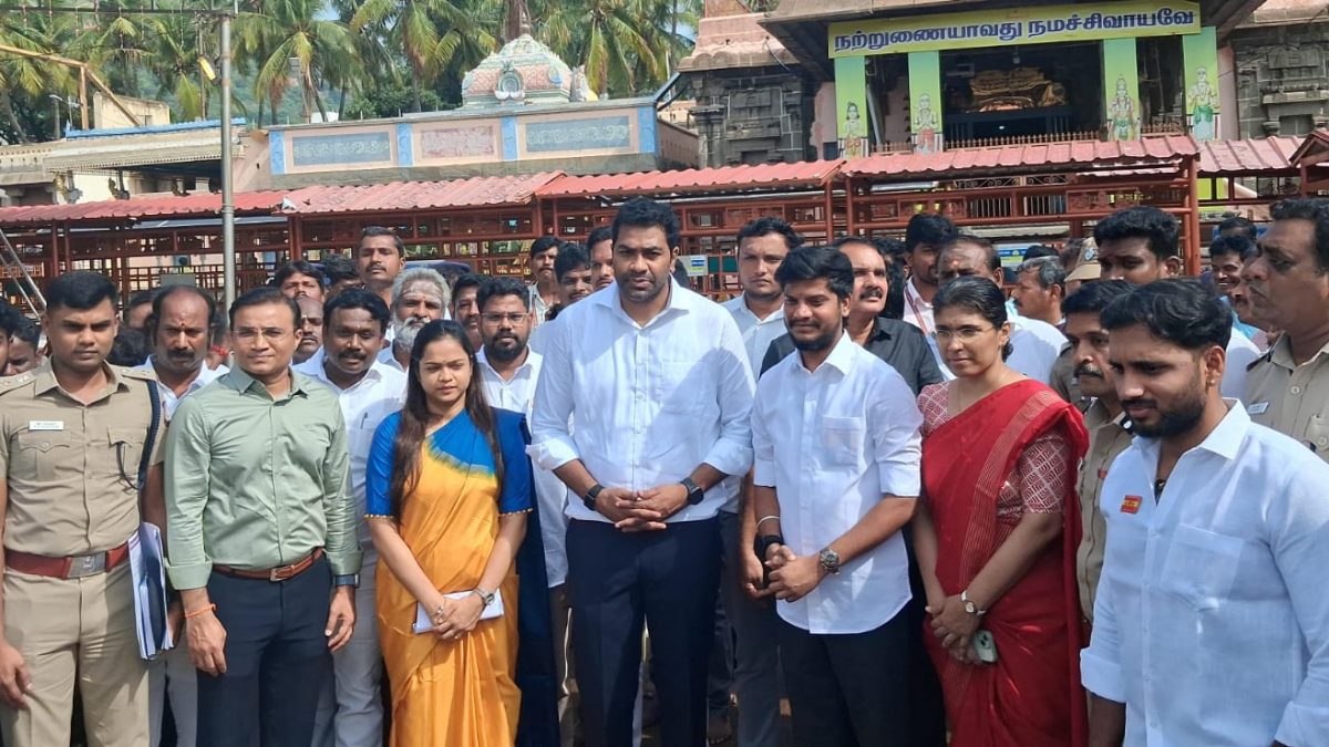 திருவண்ணாமலை அண்ணாமலையார் கோயிலில் கார்த்திகை தீபத் திருவிழா முன்னேற்பாடுகள் குறித்து அமைச்சர்கள் ஆய்வு!
