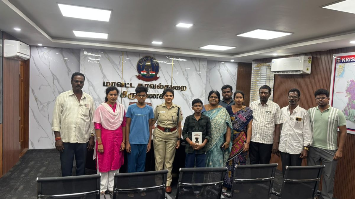 கிருஷ்ணகிரி மாவட்டத்தில் காணாமல் போன  சிறுவர்கள் மீட்பு: பெற்றோரிடம் ஒப்படைத்த காவல்துறை!