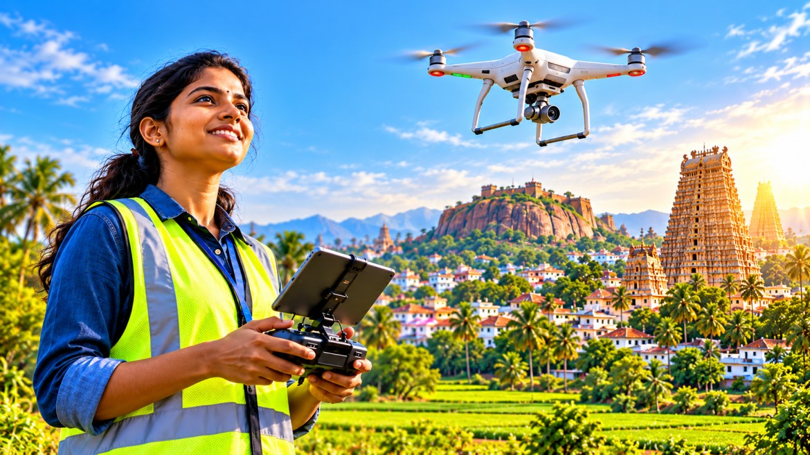 தமிழகத்தில் பெண்களுக்கு இலவச ட்ரோன் பயிற்சி! 500 பேருக்கு வாய்ப்பு – ரூ.5 லட்சம் வரை மானியம்.
