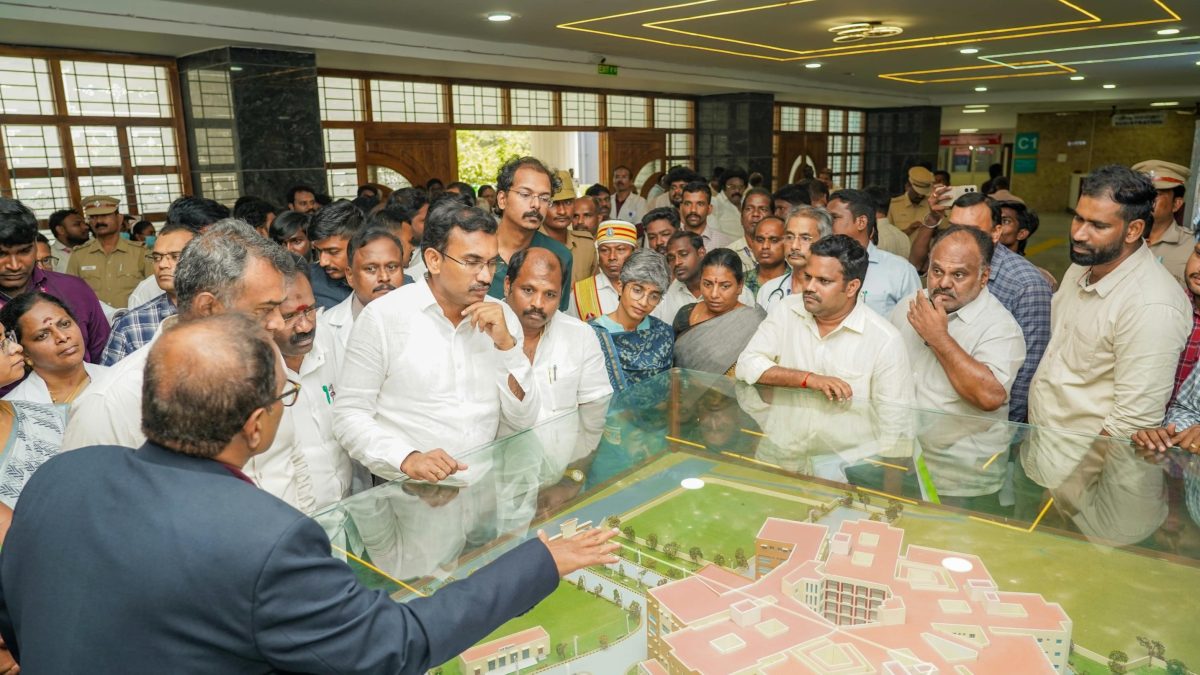 ரூ.100 கோடியில் 750 படுக்கைகளுடன் அதிநவீன புற்றுநோய் மருத்துவமனை! விரைவில் மக்கள் பயன்பாட்டுக்கு வருகிறது – அமைச்சர் அருண்ராஜ்.