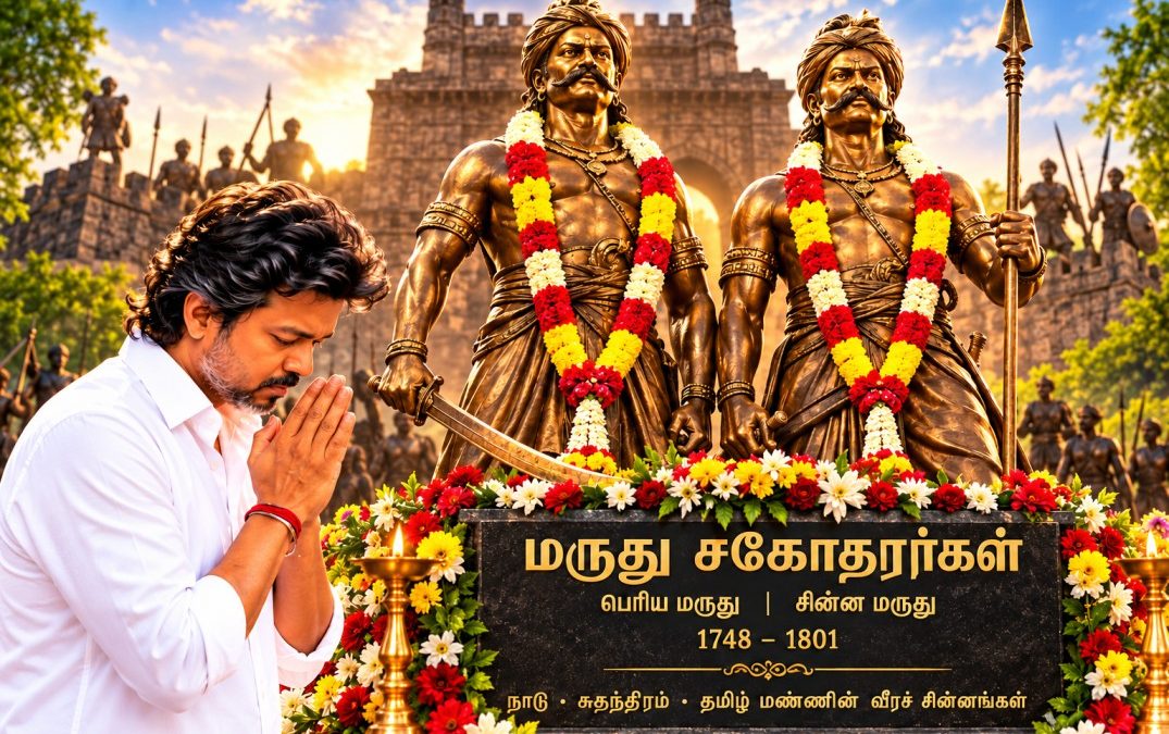 மருது சகோதரர்களின் நினைவு நாள்: முதல்வர் விஜய் வீரவணக்கம்!