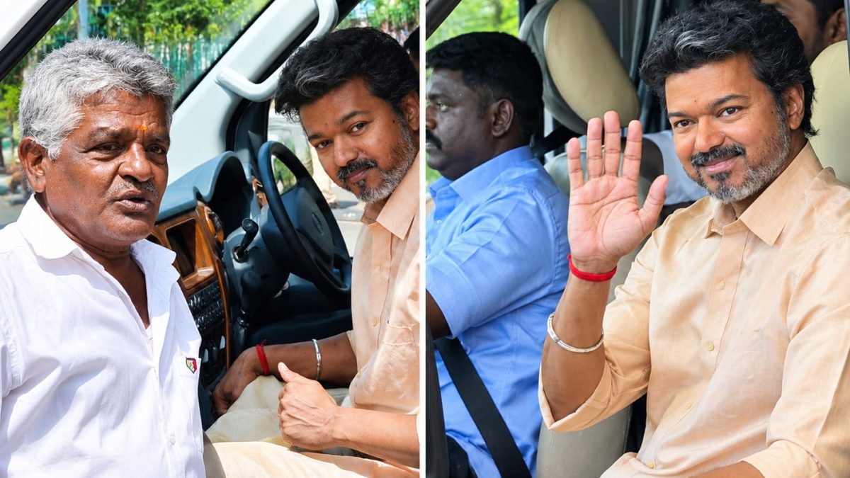 கோவை விமான நிலையத்தில் ரசிகர் மன்ற நிர்வாகியை அழைத்துப் பேசிய முதல்வர் விஜய்!