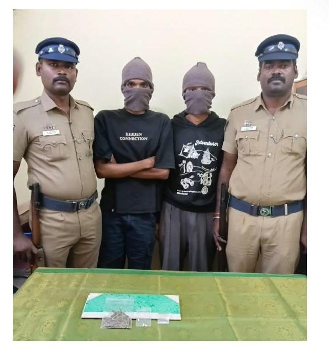 கொடைக்கானல் தனியார் தங்கும் விடுதியில் போதைப்பொருட்கள் பறிமுதல்! இருவர் கைது.